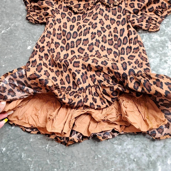 Janie & Jack Leopard Print Puff Sleeve Dress - Picture 3 of 7